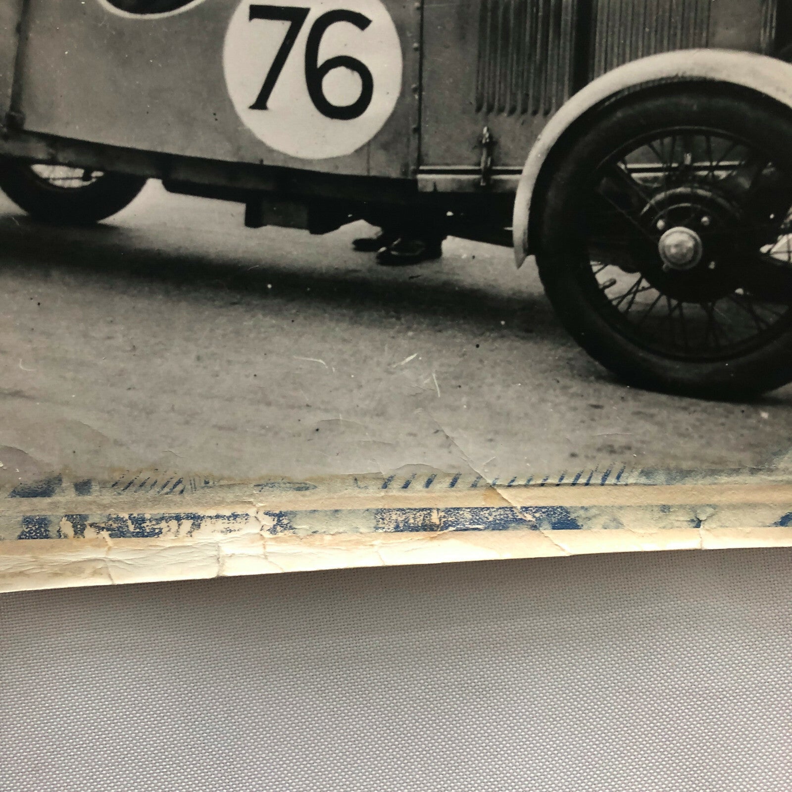 Vintage Racing Car and Driver Photograph Photo - Peugeot Sochaux ? 