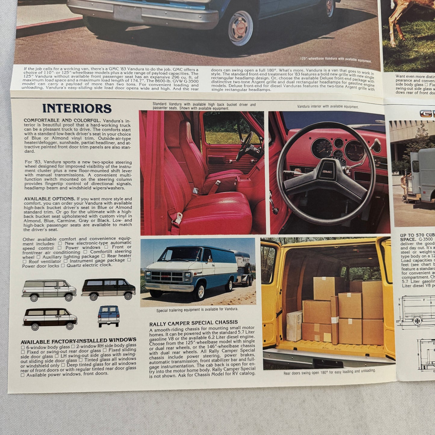 1983 GMC Vandura Van Truck Sales Brochure Catalog Special Camper Magnavan