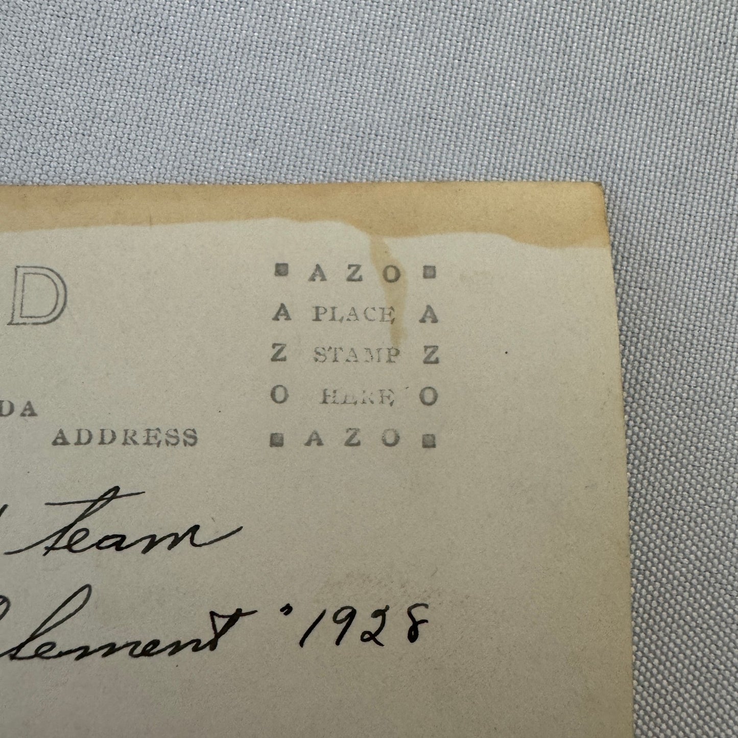 1928 Antique Hockey RPPC Real Photo Postcard Post Card Team Vintage Sports