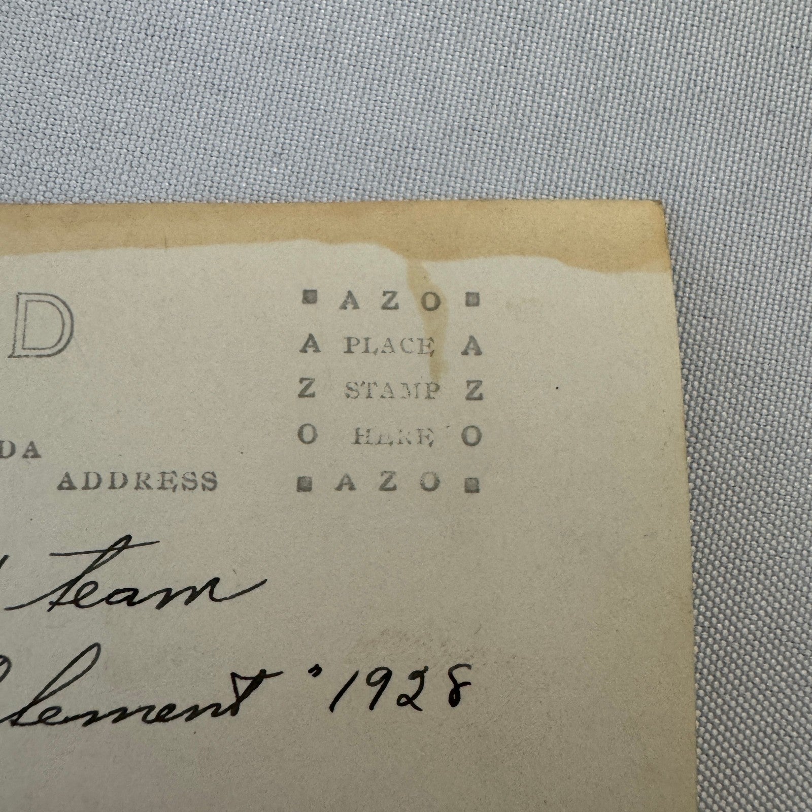 1928 Antique Hockey RPPC Real Photo Postcard Post Card Team Vintage Sports