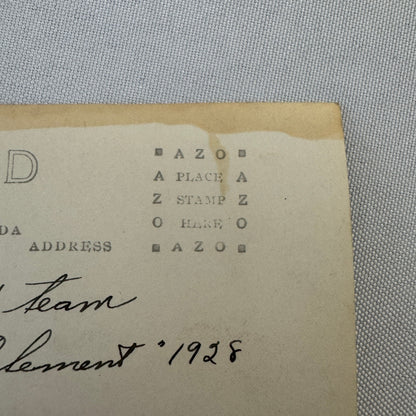 1928 Antique Hockey RPPC Real Photo Postcard Post Card Team Vintage Sports