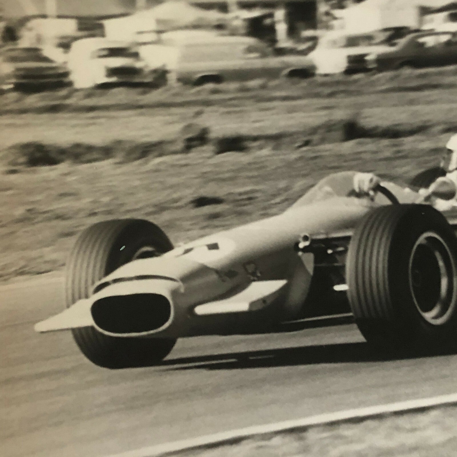 Vintage Racing Car Driver Photo Photograph Print - Bartlett ? 