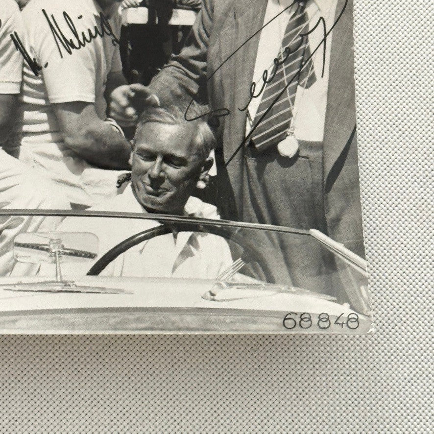 Vintage Racing Driver Photo Photograph Juan Manuel Fangio Stirling Moss