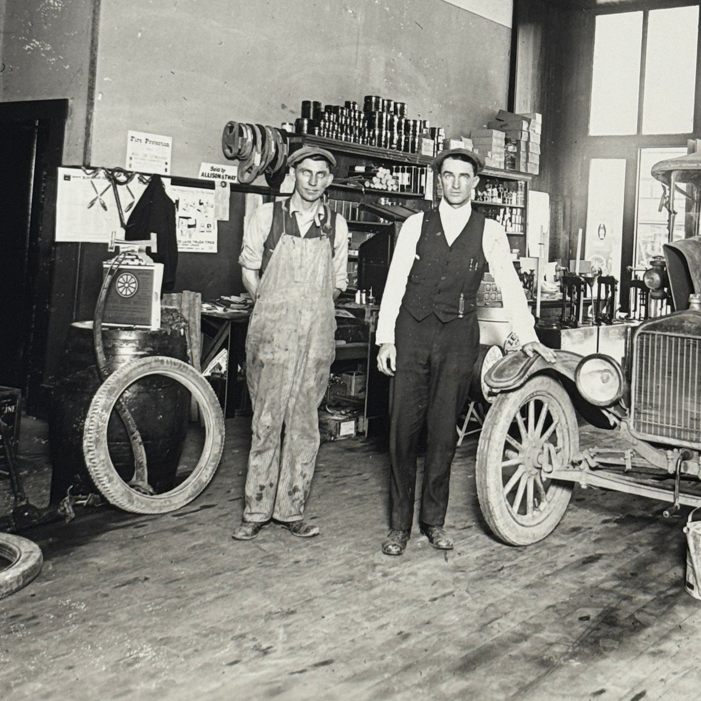 Vintage Auto Shop Photo Mechanic Photograph Car Automobile Modern Print