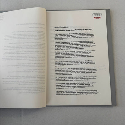 1999 Audi 24 Hours of LeMans Racing Team Press Kit Photos Brochure GERMAN