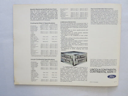 1980 Lincoln Continental & Mark VI Sales Brochure Cartier Pucci Givenchy Blass