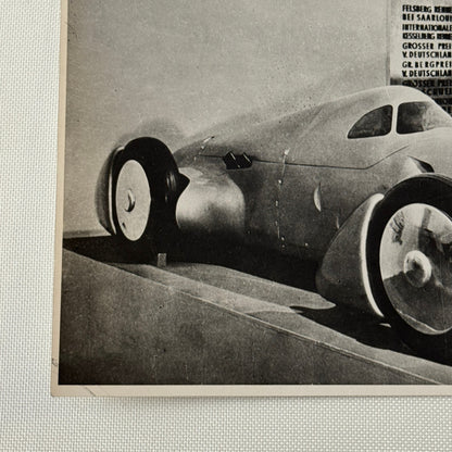 Vintage 1934 Auto Union Audi Porsche Racing Car Photo Photograph Print