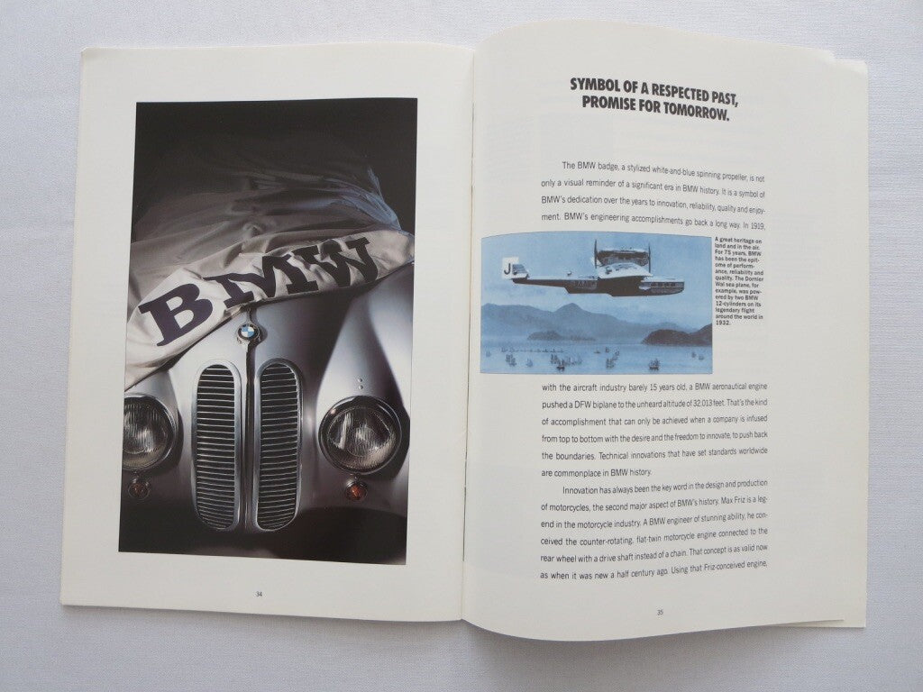 1991 BMW 3 Series Sedan Sales Brochure Catalog Advertising 325i