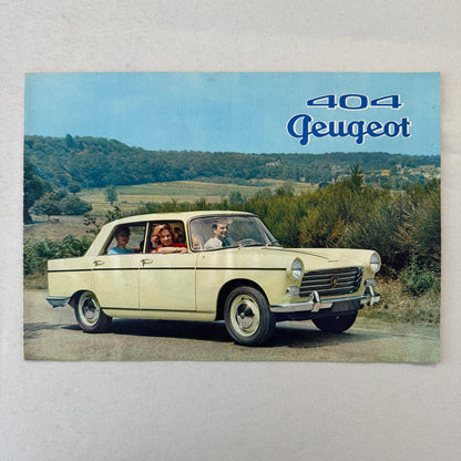 Peugeot 404 Car Sales Brochure Catalog Advertising Vintage