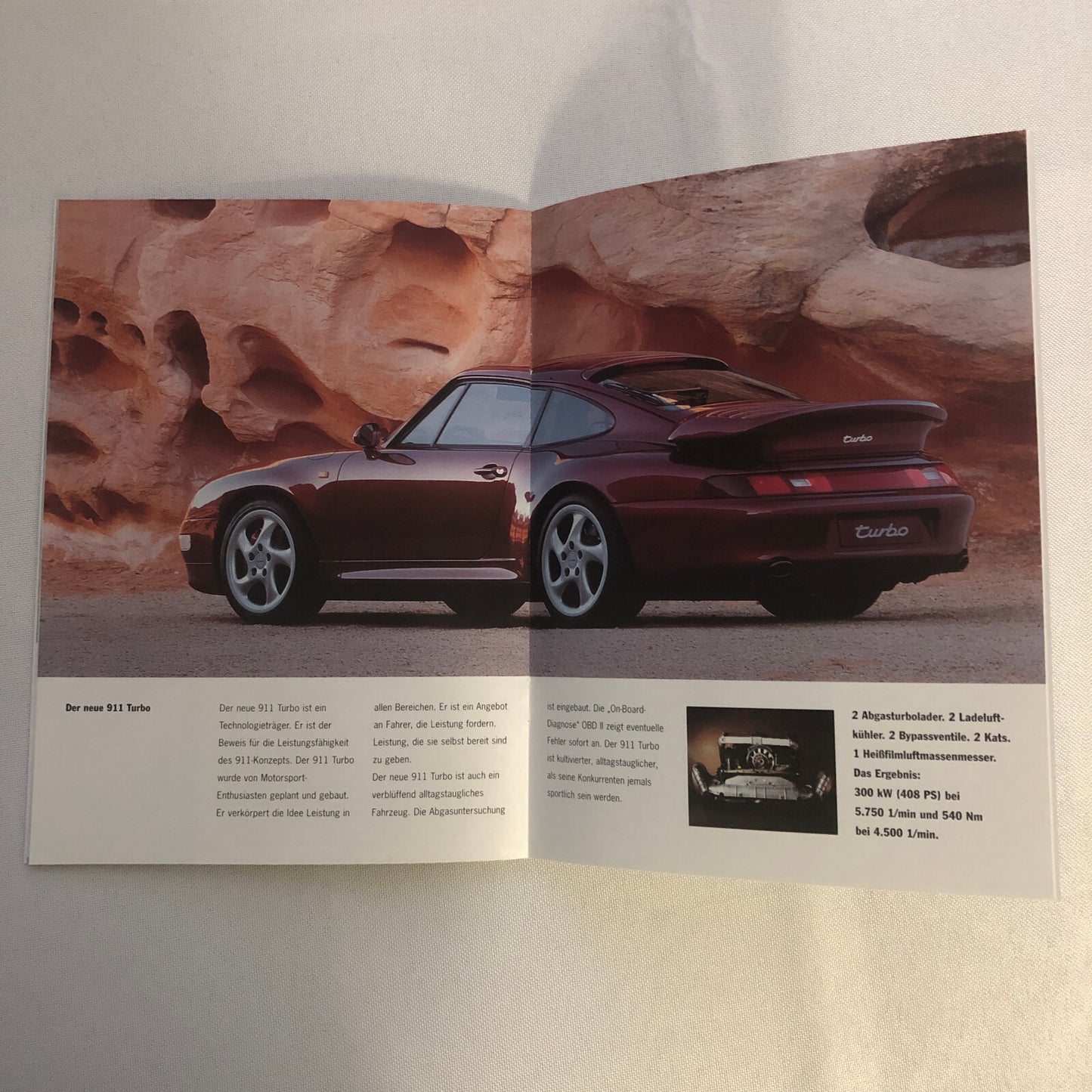 Porsche 911 Sales Brochure Catalog GERMAN TEXT Coupe Cabriolet Targa 4 4S Turbo