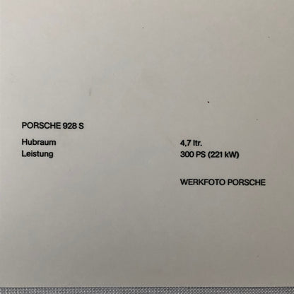 Vintage Porsche 928 S Factory Press Photo Photograph Print Werkfoto Lot 2x 928S