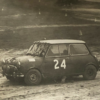Vintage MINI Racing Car Photo Photograph Print - Rally Rallye Car ? 