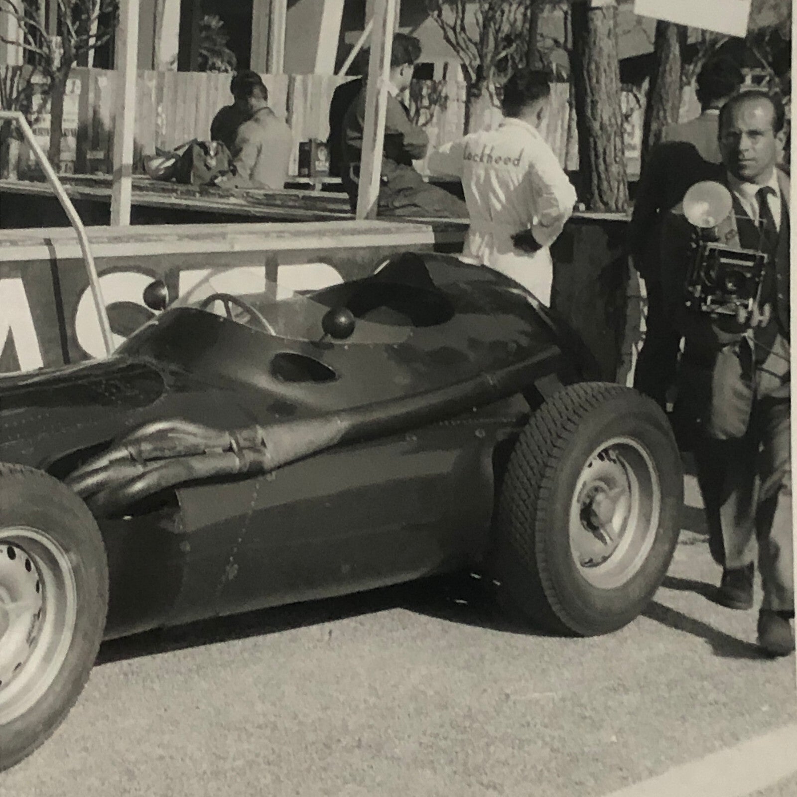 Vintage Racing Photo Photograph BRM Race Car 1957