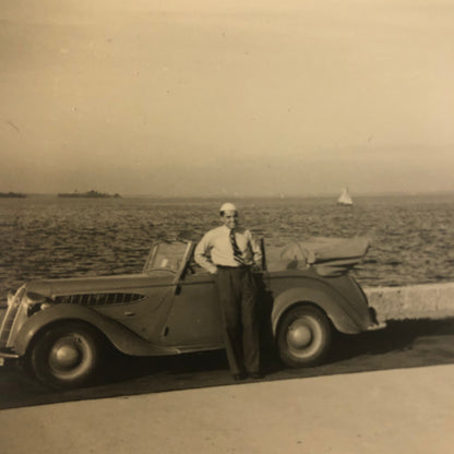 Vintage Photo Photograph Man with Automobile Car AL22SM1