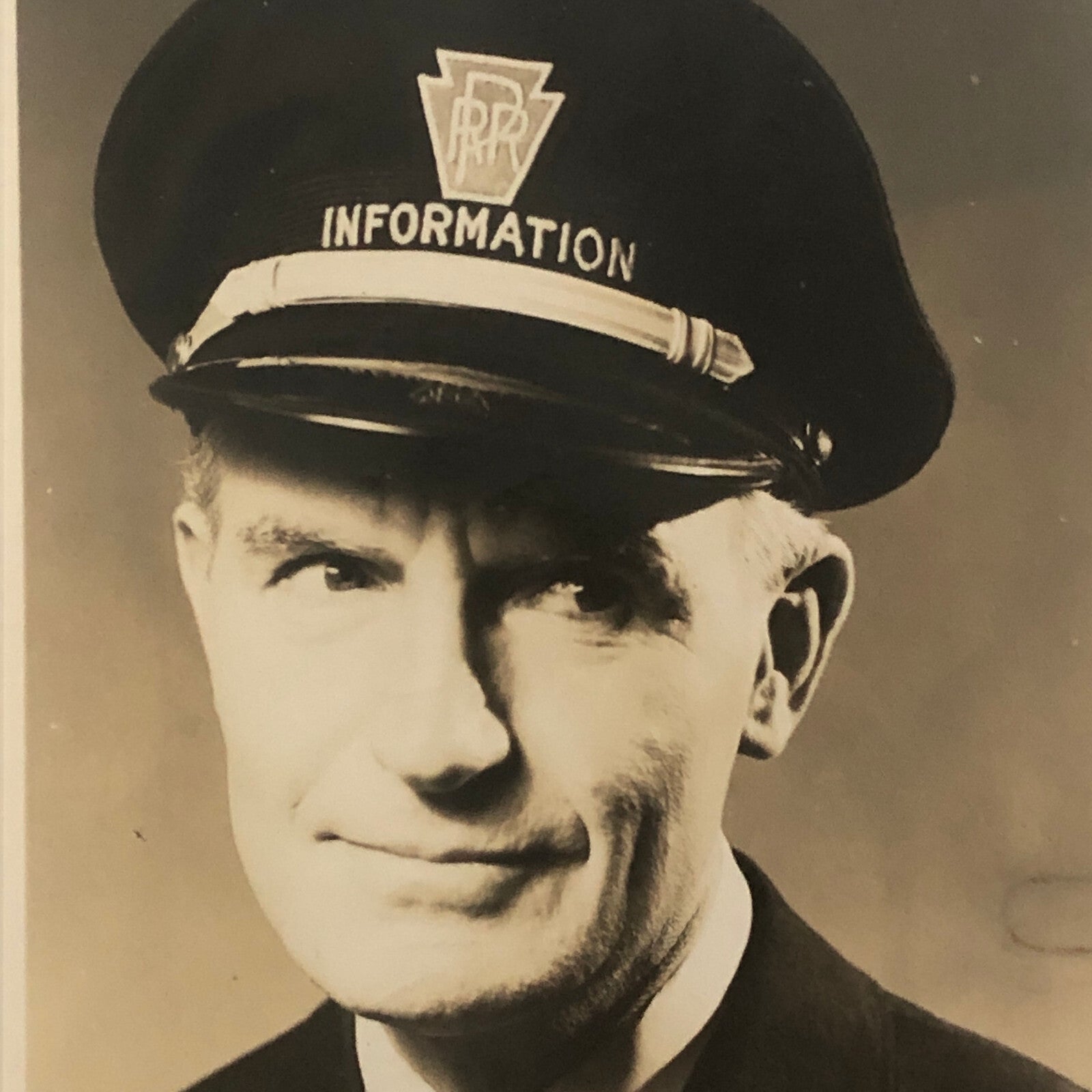PRR Pennsylvania Railroad Employee Portrait Photo Photograph Train Rail Railway