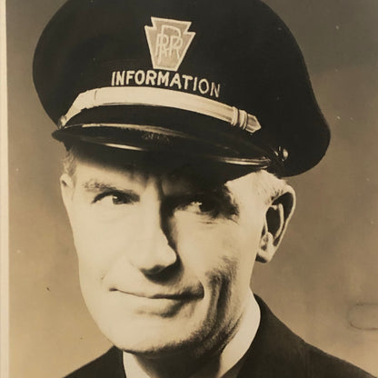 PRR Pennsylvania Railroad Employee Portrait Photo Photograph Train Rail Railway