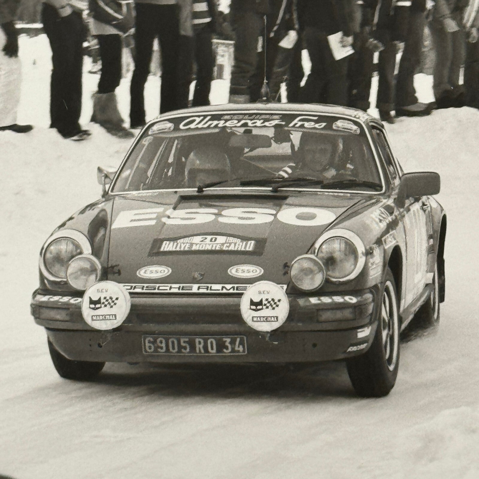 1980 Rallye Monte Carlo Press Photo Photograph DPPI Porsche 911 Carrera