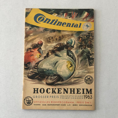 1963 Hockenheim Motorcycle Racing Grand Prix Race Program Book German