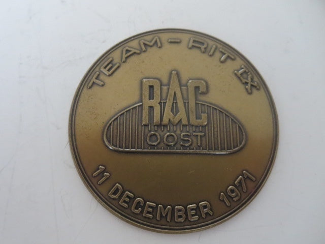 1971 Regionale Automobielsport Club Oost Team Rit Car Rally Badge Emblem 