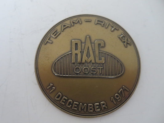 1971 Regionale Automobielsport Club Oost Team Rit Car Rally Badge Emblem 