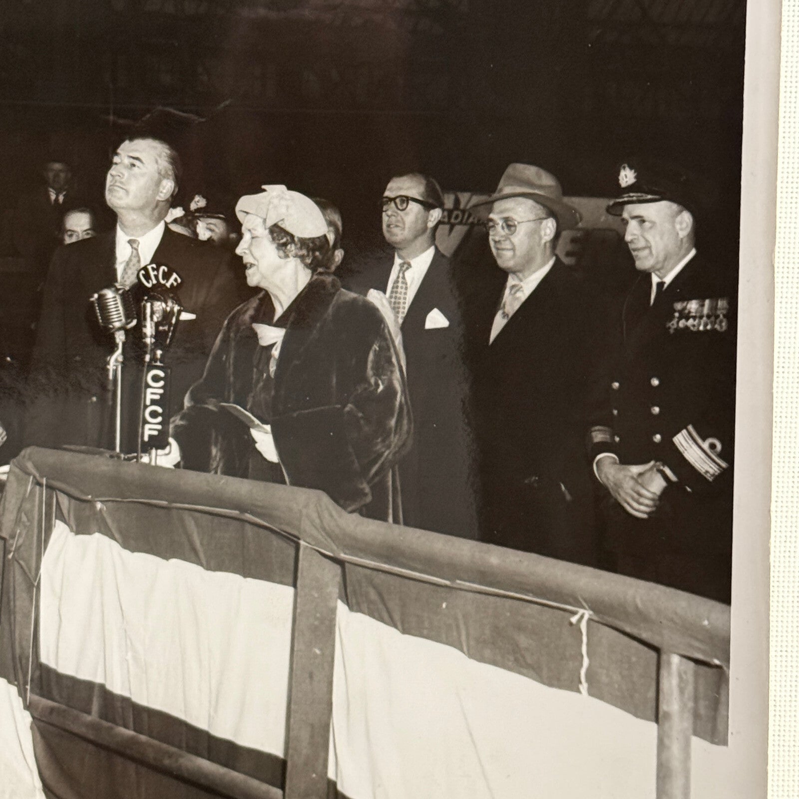 Vintage Military Navy Ship Christening Photo Photograph Canadian