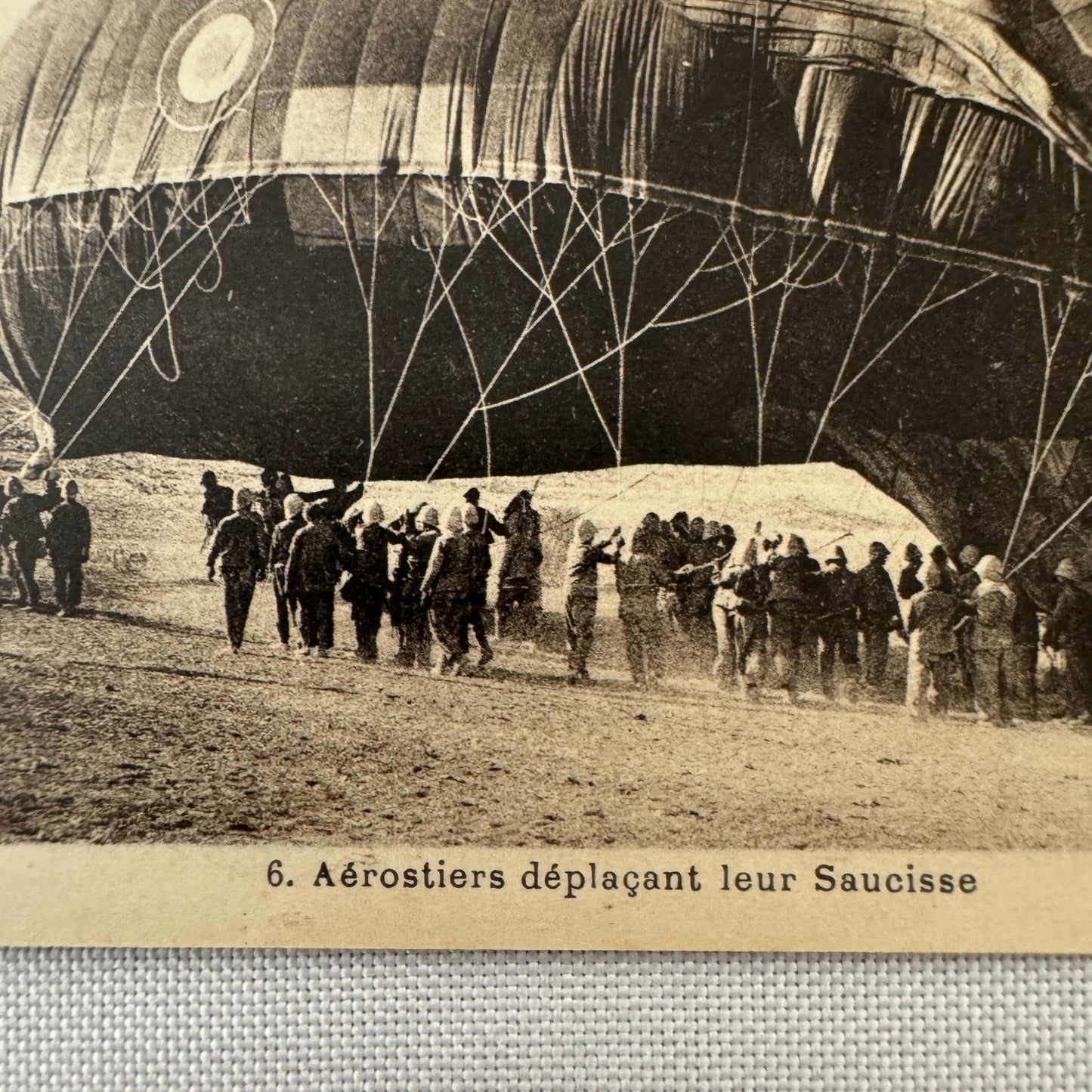 Vintage Airship Dirigible Balloon Postcard Post Card French
