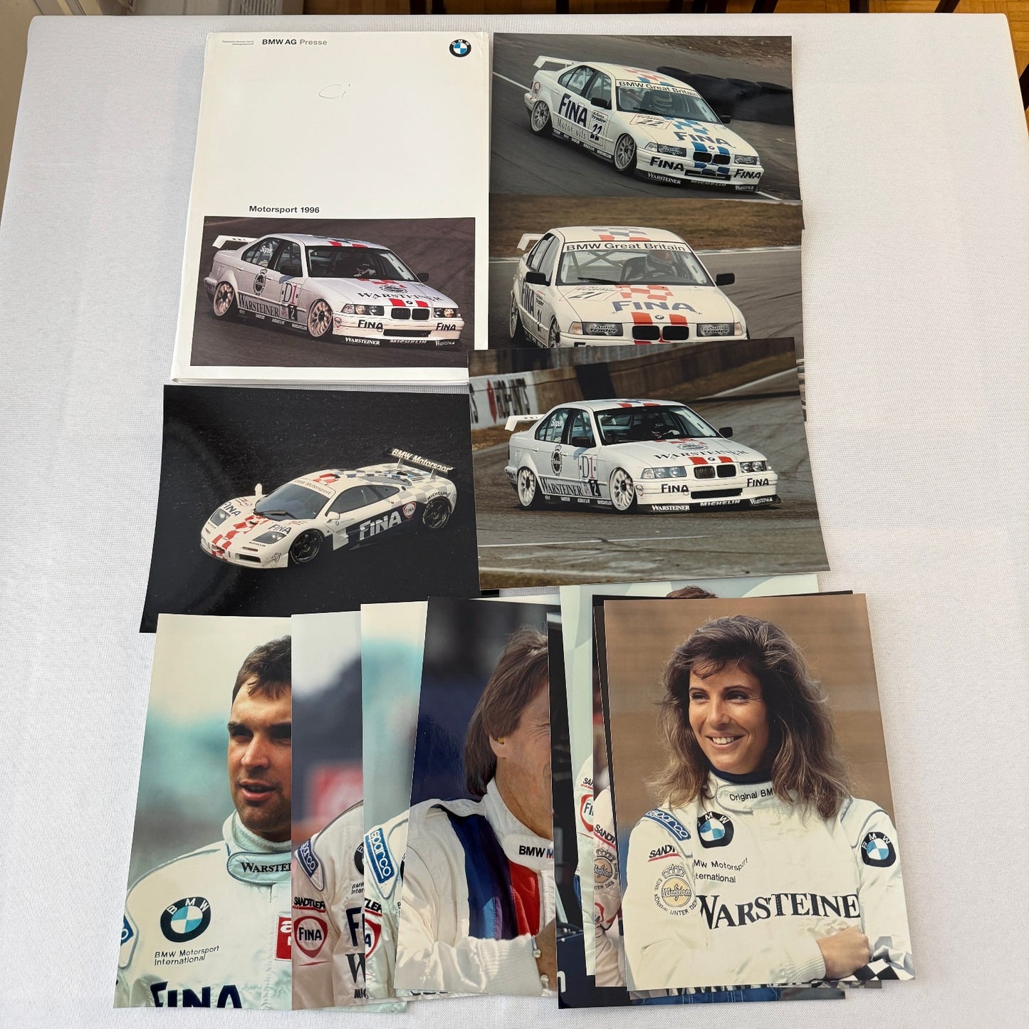 1996 BMW Racing Motorsport Press Kit McLaren F1 GTR BMW 320i Race Car GERMAN