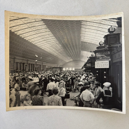 Vintage Railroad Station Photo Photograph Lot Washington DC Crowd People 5x