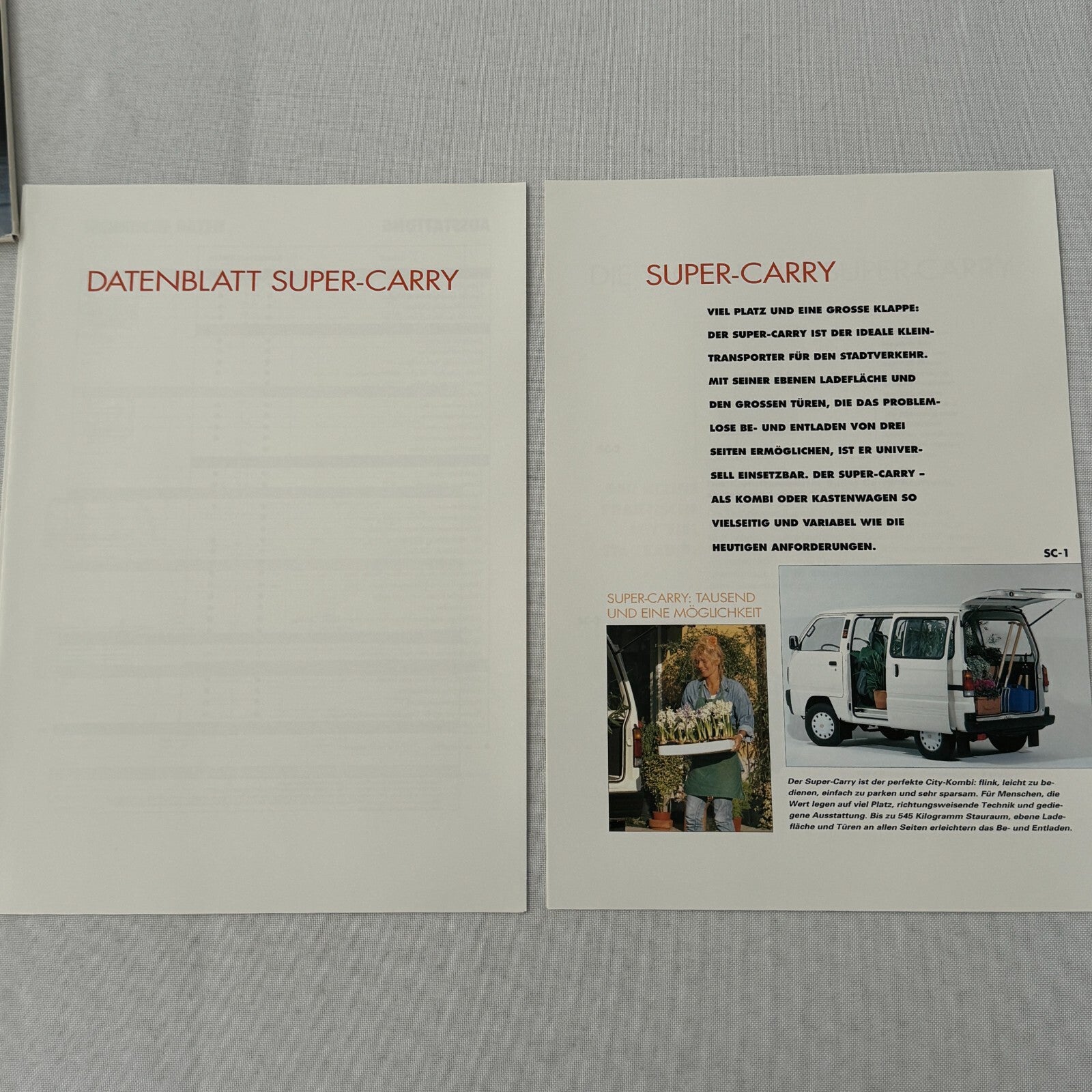 1993 Suzuki Press Kit Brochure German Suzuki Swift Samurai Vitara Super Carry