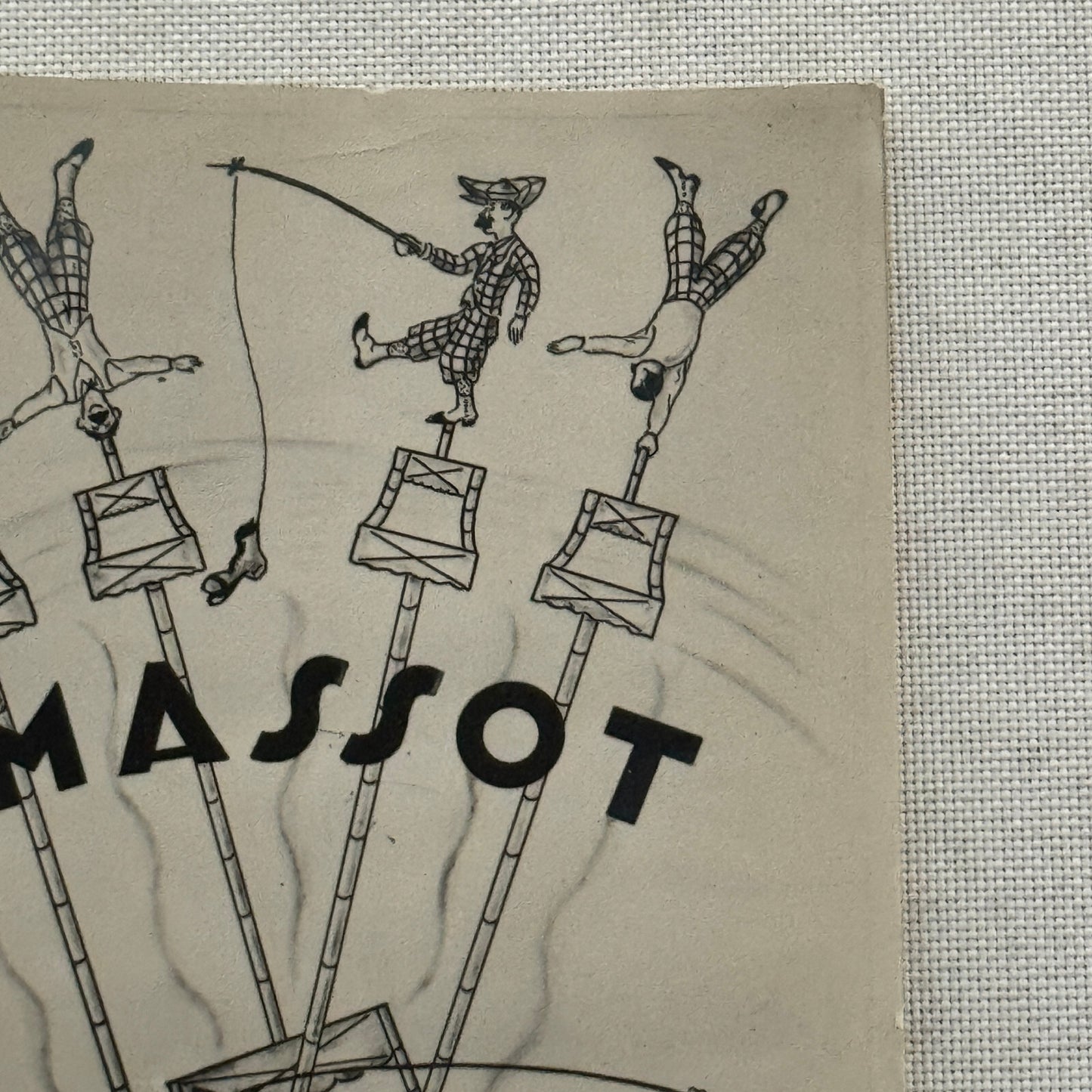 Vintage Circus Act Photo Photograph Card 2 Massot Acrobatic Act Acrobat