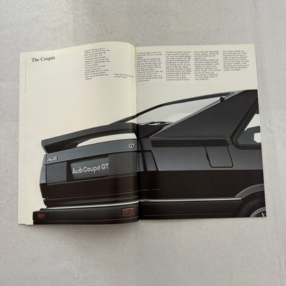Audi Coupe Sales Brochure Catalog Advertising Audi Coupe GT 1985