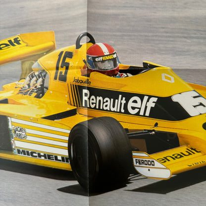 Vintage Renault ELF Racing Car Poster Jean Pierre Jabouille JP Jabouille