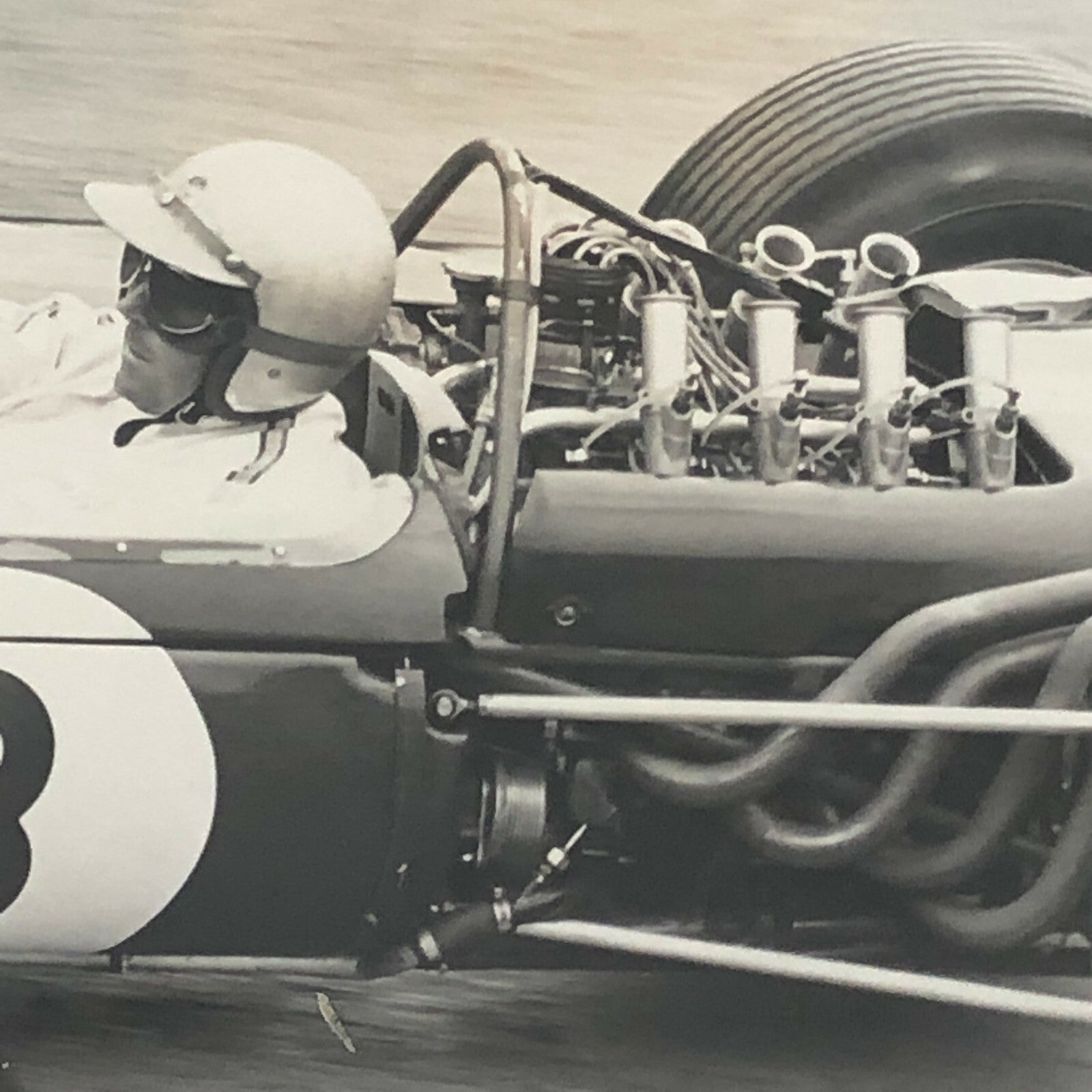 Vintage Racing Photo Photograph Jack Brabham 1966