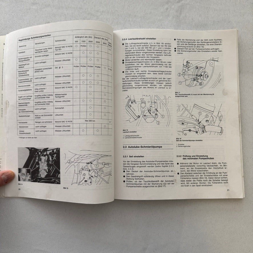 1980 Yamaha RD250LC RD350LC Motorcycle Bike Repair Manual Book GERMAN