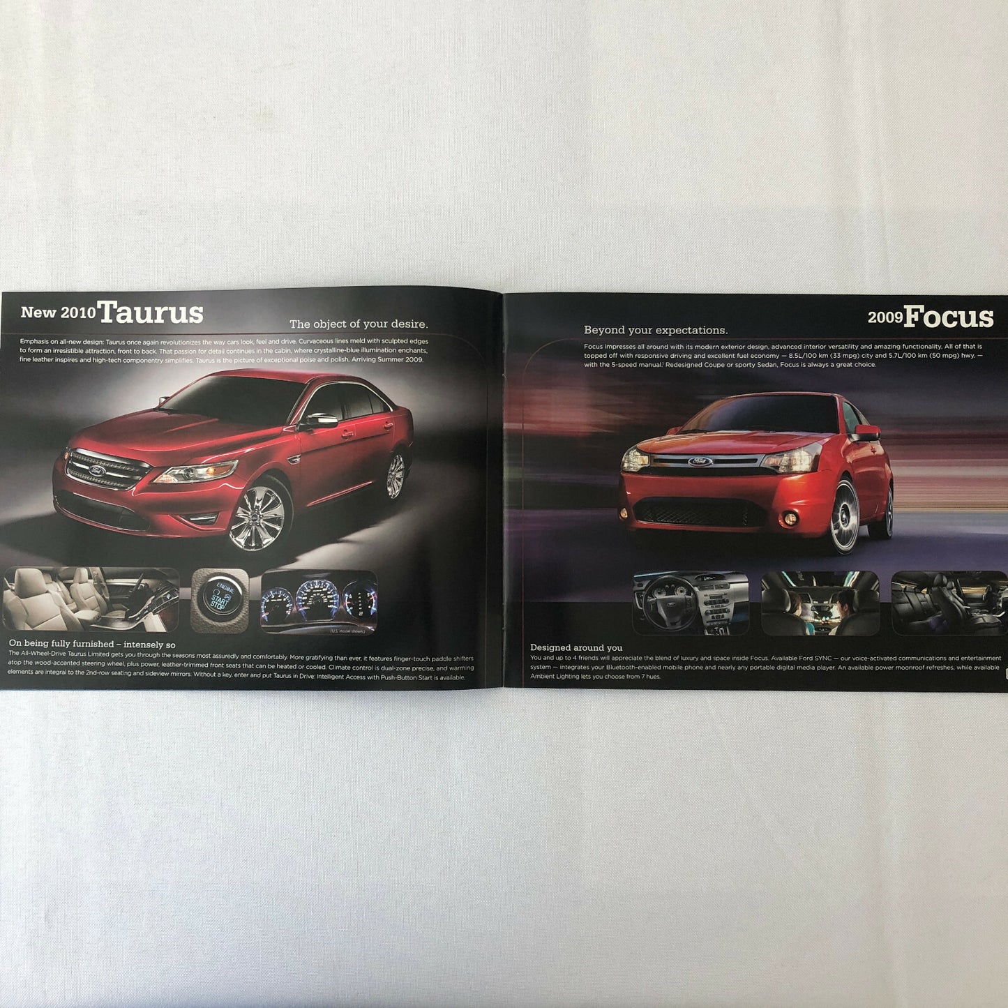 2009 Ford Sales Brochure Catalog Mustang Fusion Hybrid Flex Edge F150 Ranger +