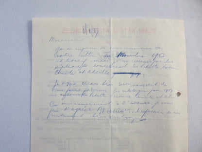 1953 French Ford Dealer Dealership Letter Letterhead Document Car - Berri Artois