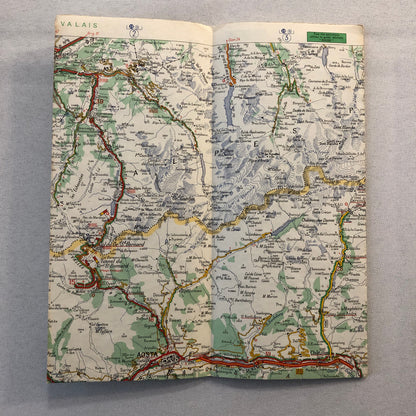 Vintage Michelin Tire Martigny Milano Travel Map