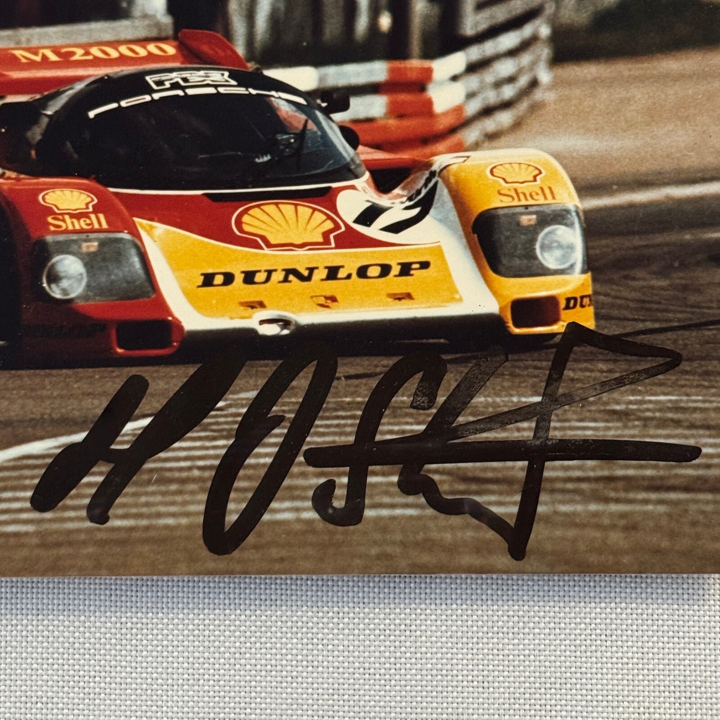 Porsche Racing Driver Hans Joachim Stuck Signed Autograph Photo Photograph 1987