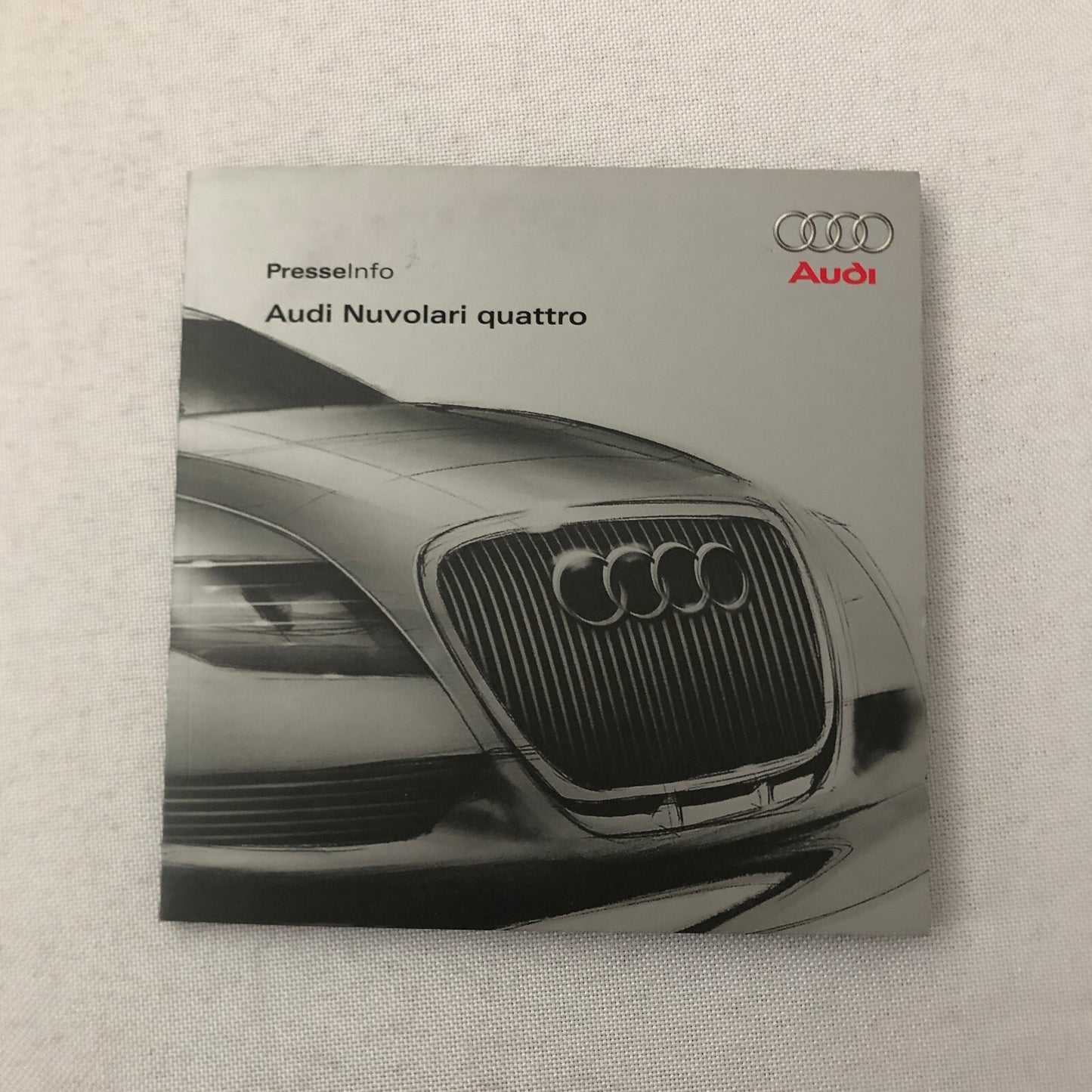 2003 Audi Nuvolari Quattro Concept Car Prototype Press Kit Brochure GERMAN
