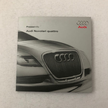 2003 Audi Nuvolari Quattro Concept Car Prototype Press Kit Brochure GERMAN
