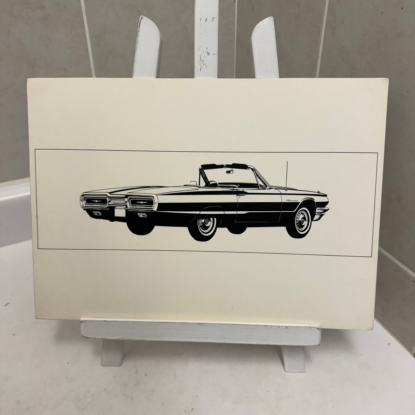 Ford Thunderbird Convertible Illustration Art Drawing Hand Drawn Robert Preis