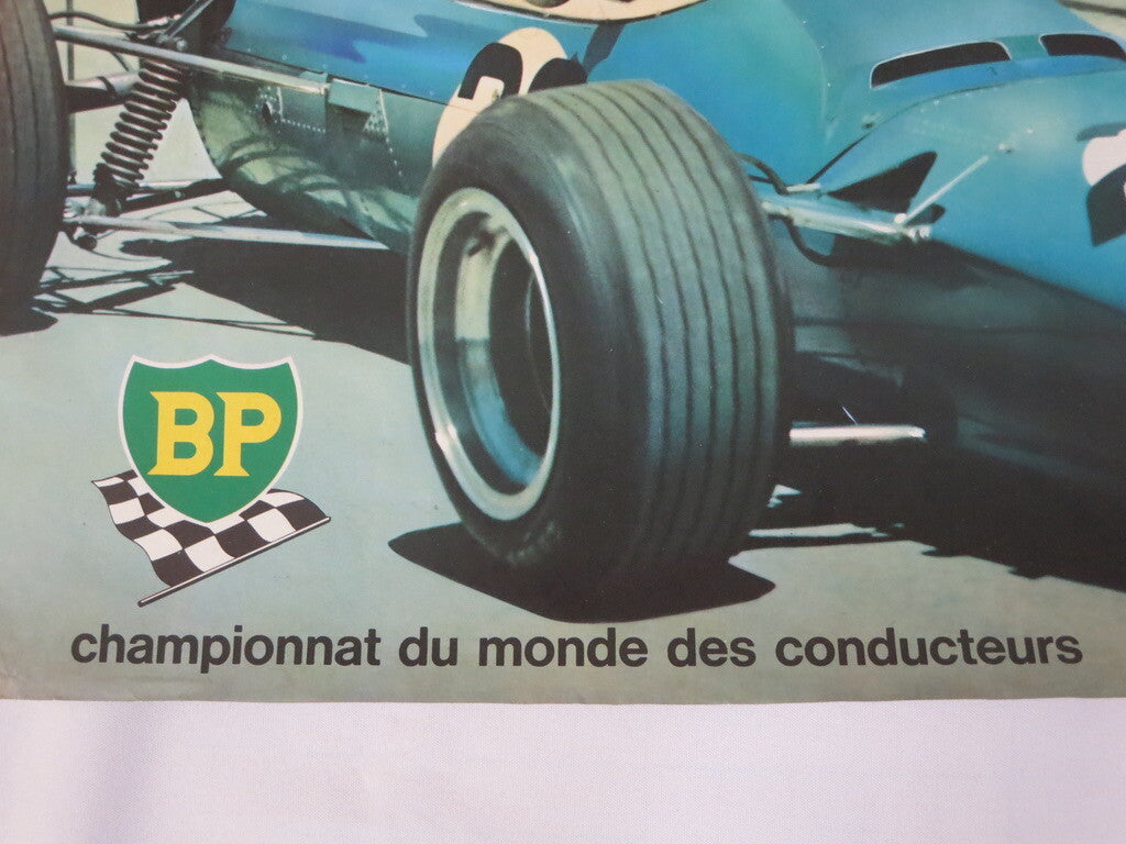 Poster Racing Rouen Les Essarts Grand Prix de France 1968 Race Event Vintage