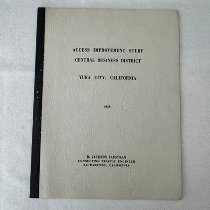 1959 Yuba City California Civil Engineering Traffic Study Report Document
