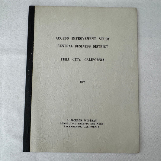 1959 Yuba City California Civil Engineering Traffic Study Report Document
