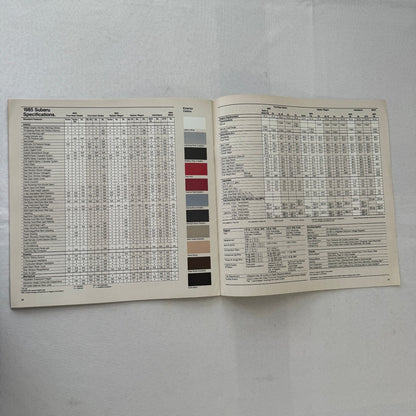 1985 Subaru Car Sales Brochure Catalog Advertising Turbo GL STD DL Wagon Brat +