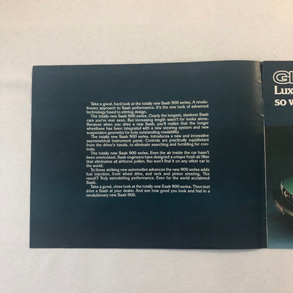 1979 Saab 900 Series Car Sales Brochure Catalog GLE Turbo EMS Vintage