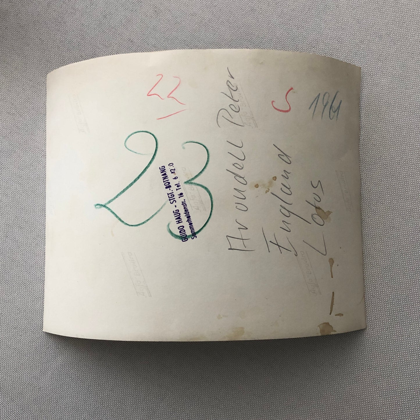 Vintage Solitude Grand Prix Racing Photo Photograph 1961 Peter Arundell Lotus