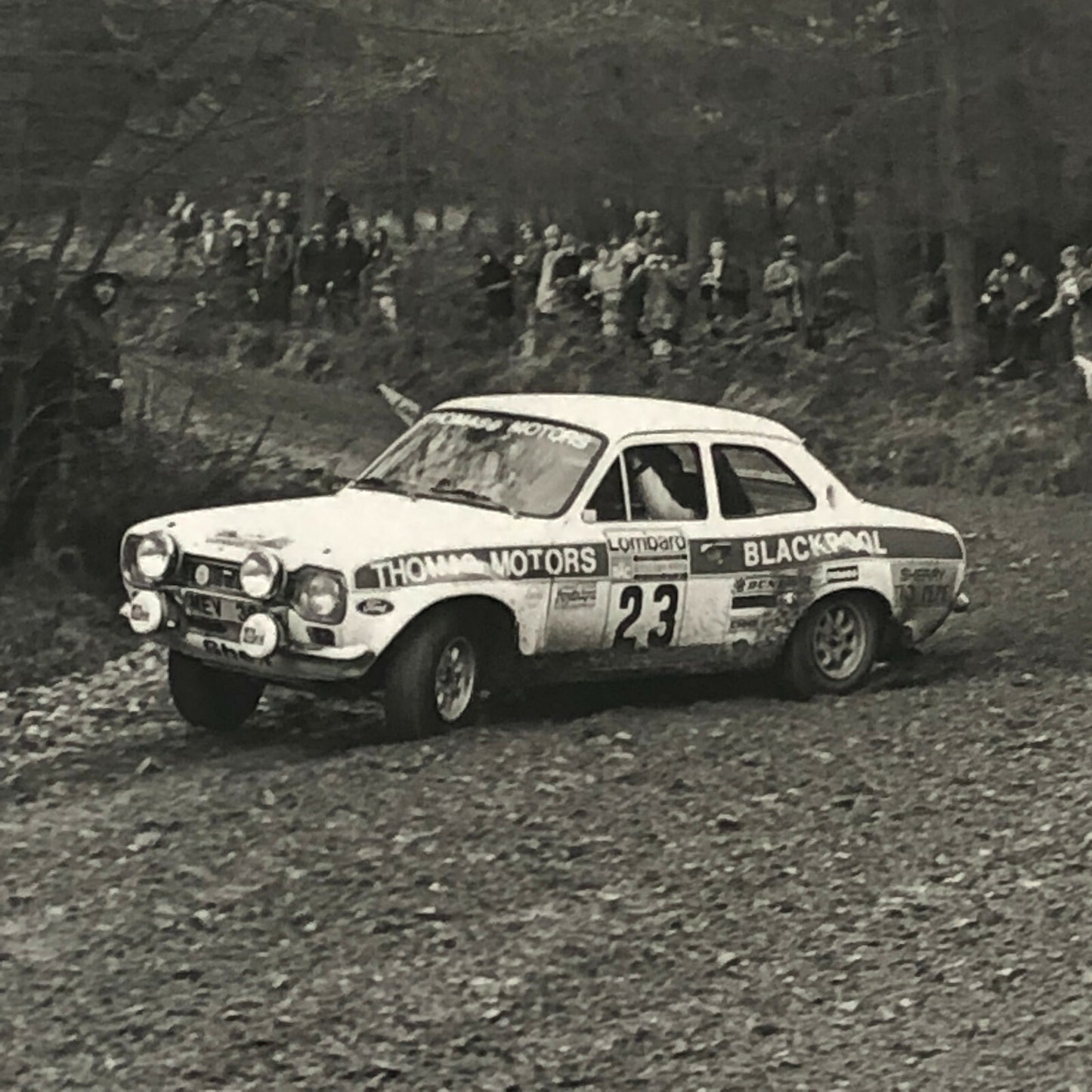 Vintage Rally Racing Photo Photograph 1974 Rallye RAC Car 