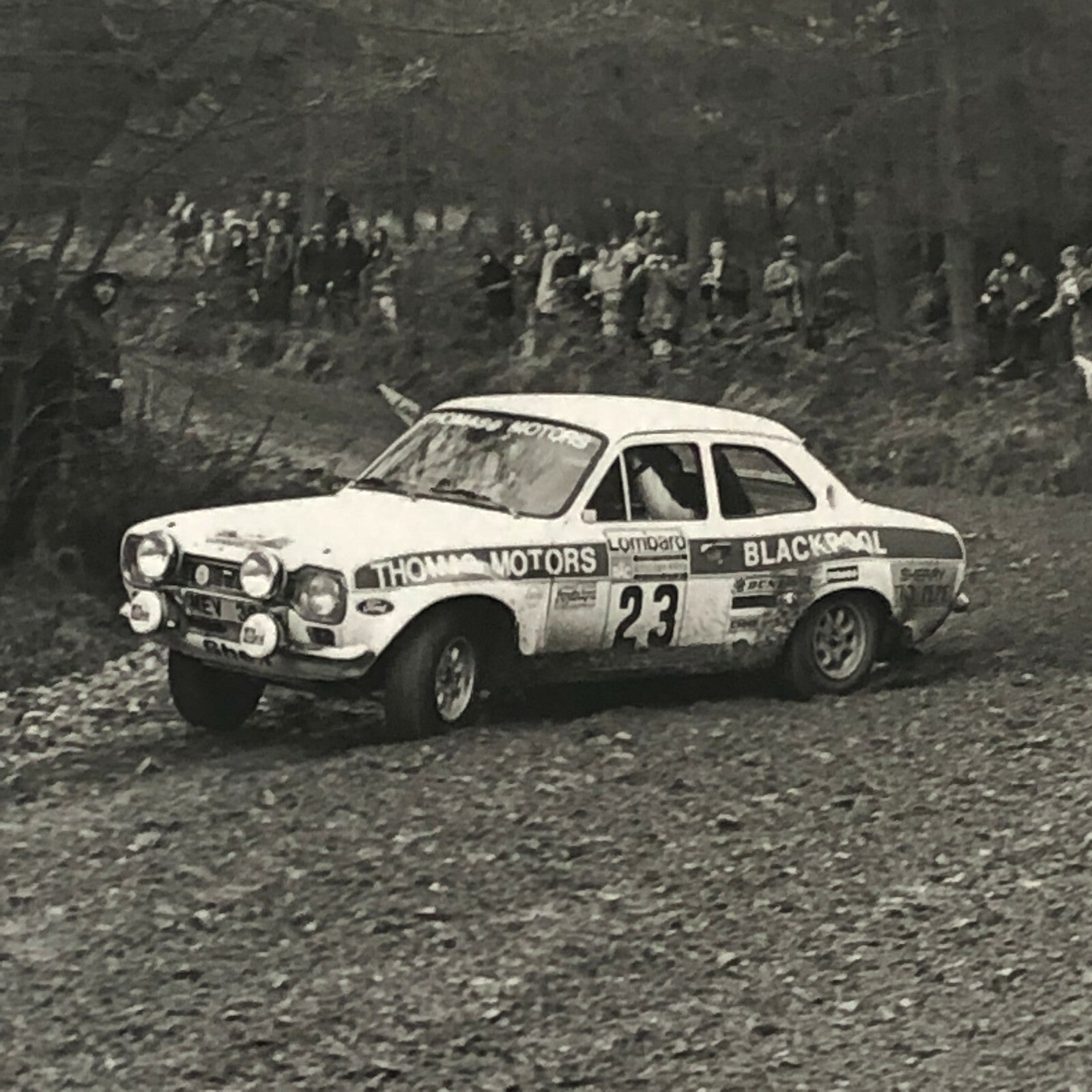 Vintage Rally Racing Photo Photograph 1974 Rallye RAC Car 