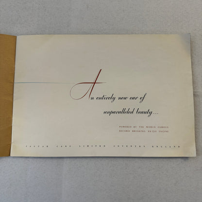 Jaguar Mark VII Saloon Car Sales Brochure Catalog XK120 XK 120 Engine